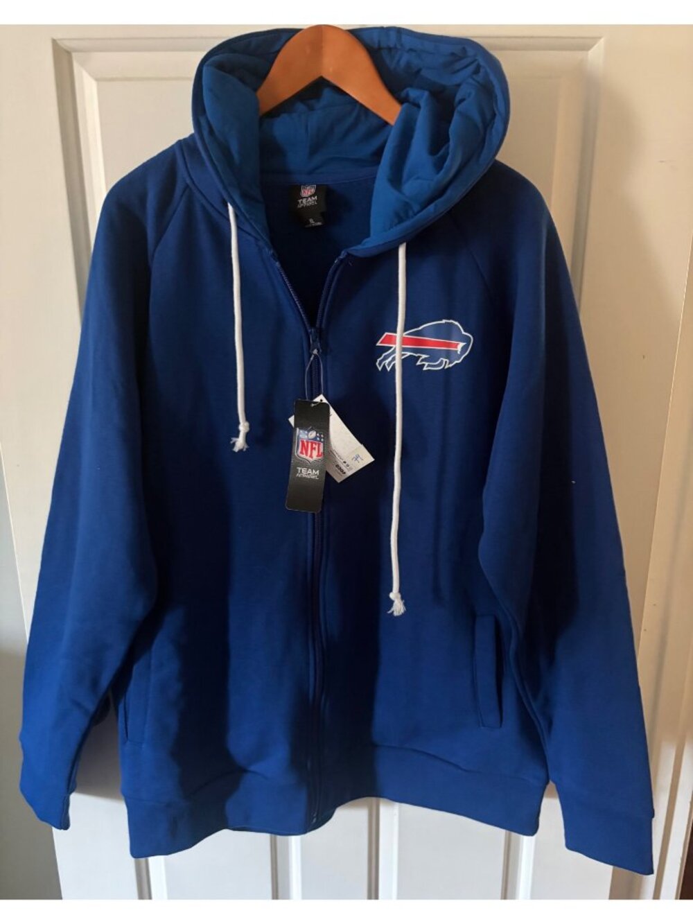 NWT Buffalo Bills Football Team Apparel Full Zip Hoodie Royal Size: XL